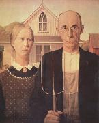 Grant Wood American Gothic (nn03) oil painting picture wholesale
